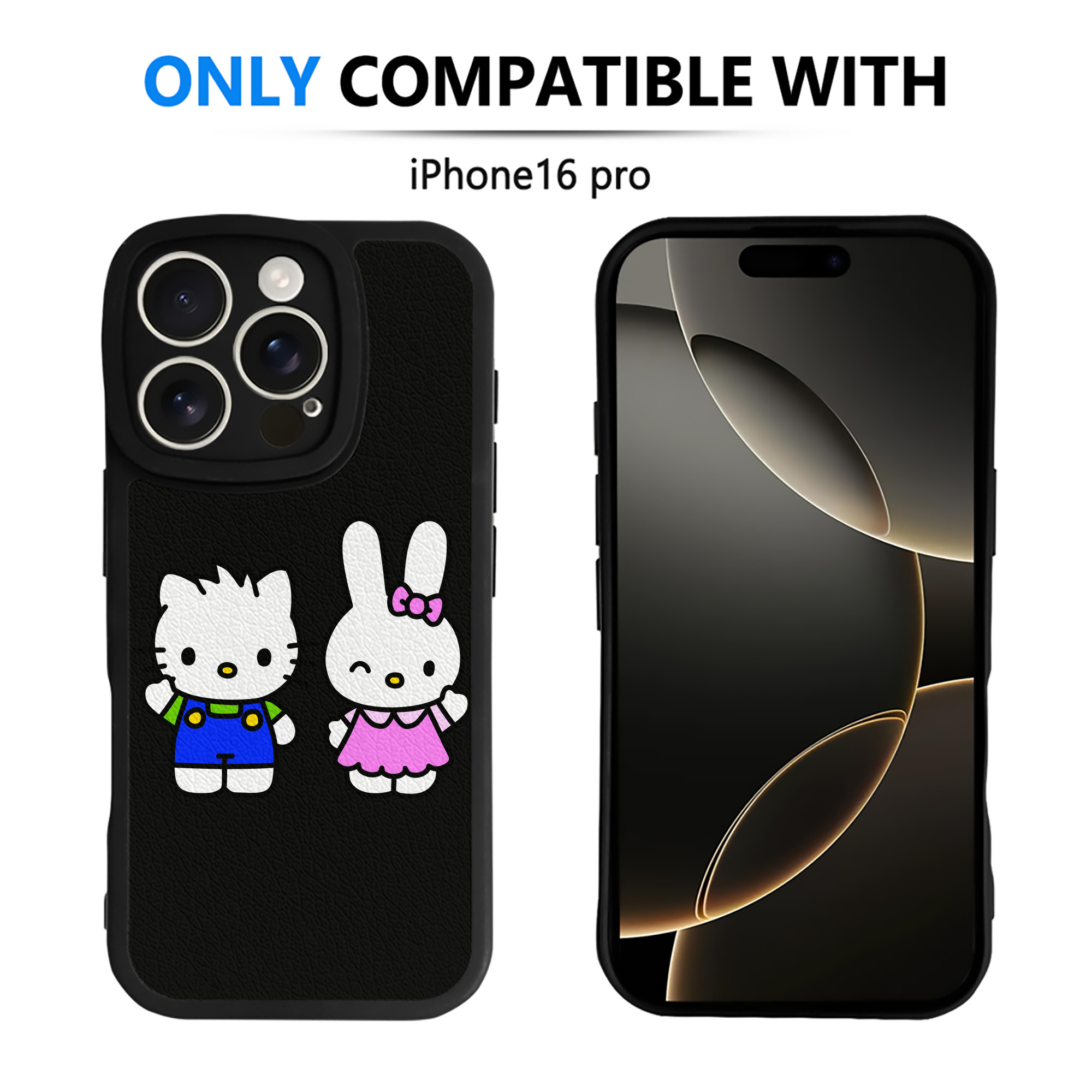 （画像用） Hello Kitty ハローキティ 【iPhone 16シリーズ対応】シリコンスマホケース（レザー調） 材質：シリコン